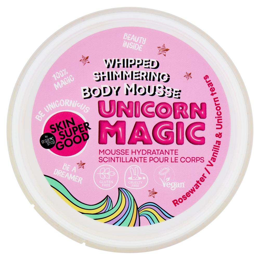 Skin Super Good Whipped Shimmering Body Mousse Unicorn Magic Rosewater/Vanilla & Unicorn tears 250ml